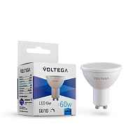 Лампа светодиодная диммируемая Voltega GU10 6W 4000K матовая 8458 - цена и фото
