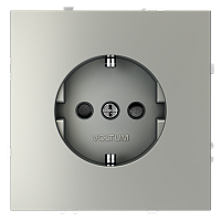 Розетка электрическая с заземлением и шторками Voltum S70 VLS040205