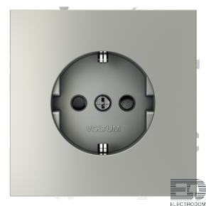 Розетка электрическая с заземлением и шторками Voltum S70 VLS040205