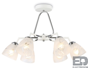 TR303292/6 WH/CH/FR белый/хром/белый матовый E27*6 max 60W D590*380 - цена и фото