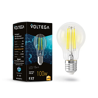 Лампа светодиодная филаментная Voltega E27 9W 3000K прозрачная 7228 - цена и фото