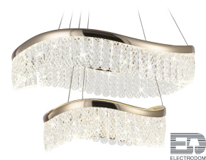 Подвесной светодиодный светильник с хрусталем<br /TR49728/2 GD золото 68W (Без ПДУ) - цена и фото