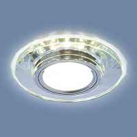 Встраиваемый точечный светильник со светодиодной подсветкой Elektrostandart 2228 MR16 SL зеркальный/серебро - цена и фото