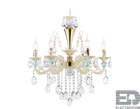 Подвесная люстра с хрусталем TR4923/6 GD/WH/BL Ambrella light - цена и фото