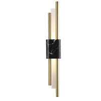 Настенный светодиодный светильник Crystal Lux CARTA AP6W LED BLACK/BRASS - цена и фото