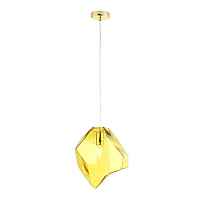 Подвесной светильник Crystal Lux NUESTRO SP1 GOLD/AMBER - цена и фото