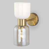 Настенный светильник со стеклянными плафонами Eurosvet Tandem 60118/2 латунь - цена и фото