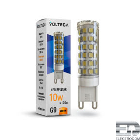 Лампа светодиодная Voltega G9 10W 2800К прозрачная VG9-K1G9warm10W 7038 - цена и фото