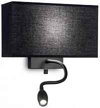 Настенный светильник Ideal Lux Hotel AP2 All Black 215709 - цена и фото Настенный светильник Ideal Lux Hotel AP2 All Black 215709 - цена и фото