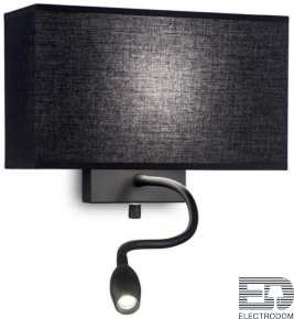 Настенный светильник Ideal Lux Hotel AP2 All Black 215709 - цена и фото