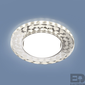 Встраиваемый светильник Elektrostandard 3037 GX53 SL/WH зеркальный/белый - цена и фото
