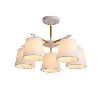 Sale SL375.502.05 Люстра потолочная Белый, Светлое дерево/Белый E27 5*40W - цена и фото