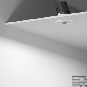 Потолочный светодиодный светильник Inline 10W 4000K белый/хром Elektrostandard 25090/LED - цена и фото