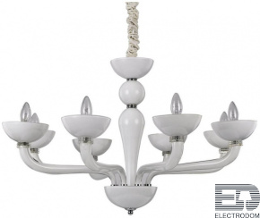 Подвесная люстра Ideal Lux Casanova SP8 Bianco 094045 - цена и фото