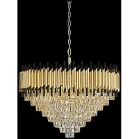 Хрустальная люстра Wertmark WE138.31.403 Cartuccia E14 40 Вт матовое золото, черный - цена и фото