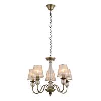 SL185.303.05 Люстра подвесная, потолочная Бронза, Прозрачный/Бежевый, Бронза E14 5*40W - цена и фото