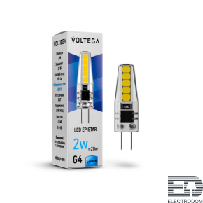 Лампа светодиодная Voltega G4 2W 4000K прозрачная VG9-K1G4cold2W 7145 - цена и фото