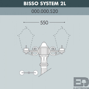Консоль для паркового фонаря FUMAGALLI BISSO SYS 2L 000.000.S20.A0 - цена и фото