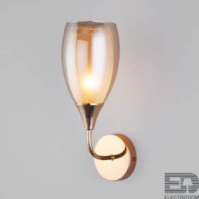 Eurosvet Настенный светильник со стеклянным плафоном 50285/1 золото - цена и фото