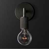 Бра RH Utilitaire Single Sconce Black ImperiumLoft - цена и фото