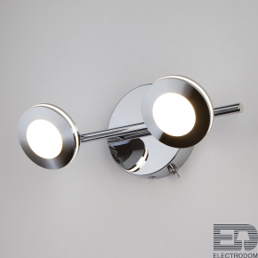 Светодиодный настенный светильник Eurosvet Rоund 20002/2 хром (00000081898) - цена и фото