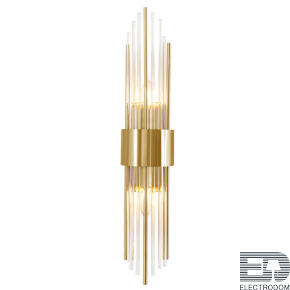 Настенный светильник Crystal Lux Atento AP2 Brass/Transparente - цена и фото
