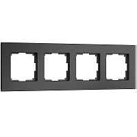Werkel Рамка на 4 поста (черный soft-touch, Senso) / W0043108 Werkel Рамка на 4 поста (черный soft-touch, Senso) / W0043108