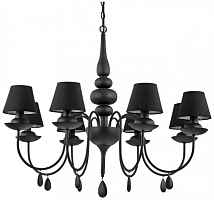 Подвесная люстра Ideal Lux Blanche SP8 Nero 111896 - цена и фото Подвесная люстра Ideal Lux Blanche SP8 Nero 111896 - цена и фото