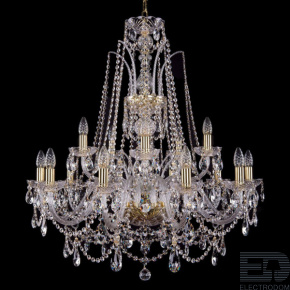 Подвесная люстра Bohemia Ivele 1411/10+5/300 G - цена и фото