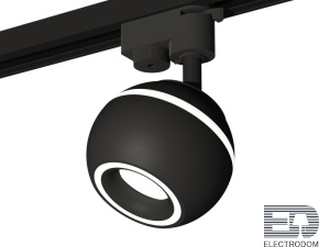 Комплект трекового однофазного светильника с подсветкой XT1102061 SBK черный песок MR16 GU5.3 LED 3W 4200K (A2521, C1102, N7111) - цена и фото