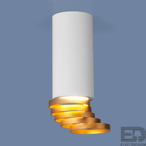 Накладной светильник Elektrostandard DLN102 GU10 белый/золото - цена и фото