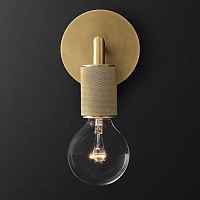 Бра RH Utilitaire Single Sconce Brass ImperiumLoft - цена и фото