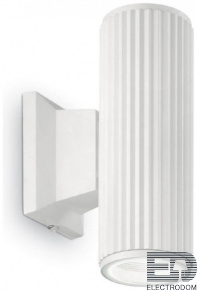Уличный настенный светильник Ideal Lux Base AP2 Bianco 129457 - цена и фото