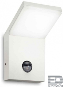 Уличный настенный светодиодный светильник Ideal Lux Style Ap Sensor Bianco 4000K 209852 - цена и фото