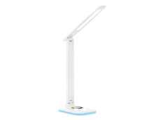 Светодиодная настольная лампа с RGB подсветкой DE530 WH белый LED 3000-6400K+RGB 8W - цена и фото