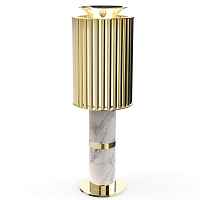 Настольная лампа Donna Table Light in Brass with White Marble Base Loft Concept 43.372