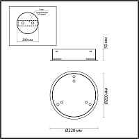 Основание для светильника Odeon Light PANTA 4927/3R - цена и фото