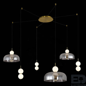 ST LUCE SL6112.202.42 Светильник подвесной ST-Luce Золотистый/Молочно-Белый,Прозрачно-Дымчатый LED 1*42W - цена и фото