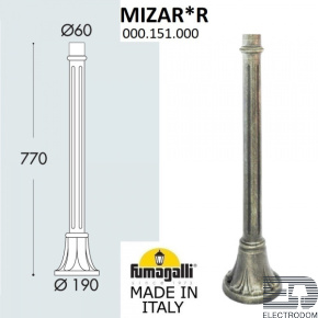 Парковый столб FUMAGALLI MIZAR 000.151.000.B0 - цена и фото