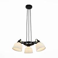SL714.403.03 Люстра подвесная Черный с золотом/Белый E14 3*40W - цена и фото