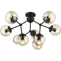 Потолочная люстра Wertmark WE236.09.027 Bolita E27 60 Вт черный, янтарный - цена и фото