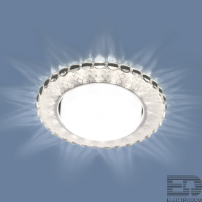 Встраиваемый светильник Elektrostandard 3034 GX53 SL/WH зеркальный/белый - цена и фото