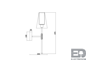 Настенный светильник (бра) Freya FR5196WL-01BBS - цена и фото