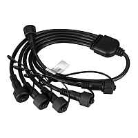 Коннектор питания ARD-CLASSIC-SYNC-RGB Black (230V, 5 ports) (Ardecoled, Закрытый) - цена и фото