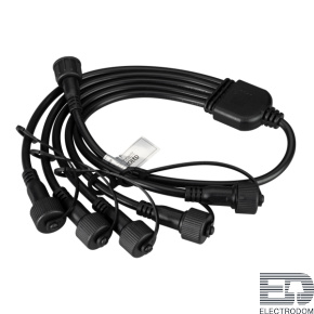 Коннектор питания ARD-CLASSIC-SYNC-RGB Black (230V, 5 ports) (Ardecoled, Закрытый) - цена и фото