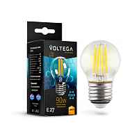 Лампа светодиодная Voltega E27 6,5W 2800K прозрачная VG10-G45E27warm9W-F 7138 - цена и фото
