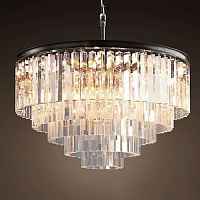 Люстра RH 1920s Odeon Clear Glass Fringe Chandelier D80 ImperiumLoft - цена и фото