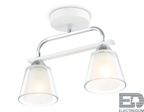 TR303229/2 WH/CH/CL/FR белый/хром/прозрачный/белый матовый E27*2 max 60W 340*120*250 - цена и фото