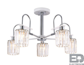Подвесная люстра TR5899/5 CH/CL хром/прозрачный E14 max 40W D650*400 - цена и фото