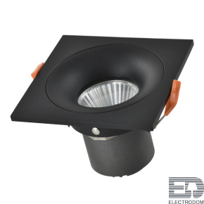 ST259.438.10 Встраиваемый светильник Черный LED 1*10W 3000K 700Lm Ra>90 60° IP44 L100xW100xH66 85-265V - цена и фото
